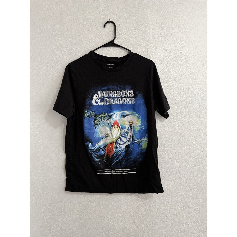 Dungeons And Dragons Old Navy T Shirt Sz Medium Black D&D Gaming Geek